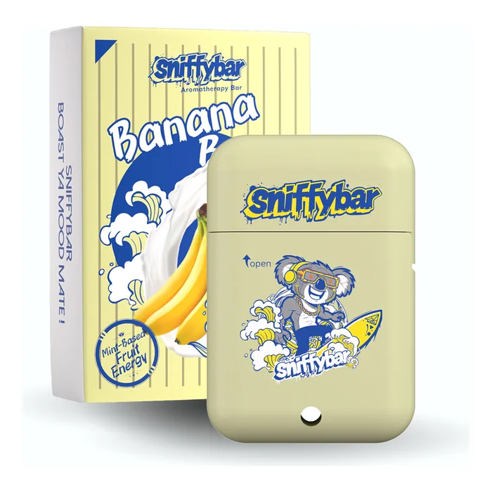 Sniffybar Banana Buzz aroma stick with its retail box