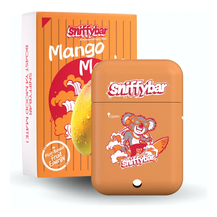 Sniffybar Mango Magic aroma stick with its retail box